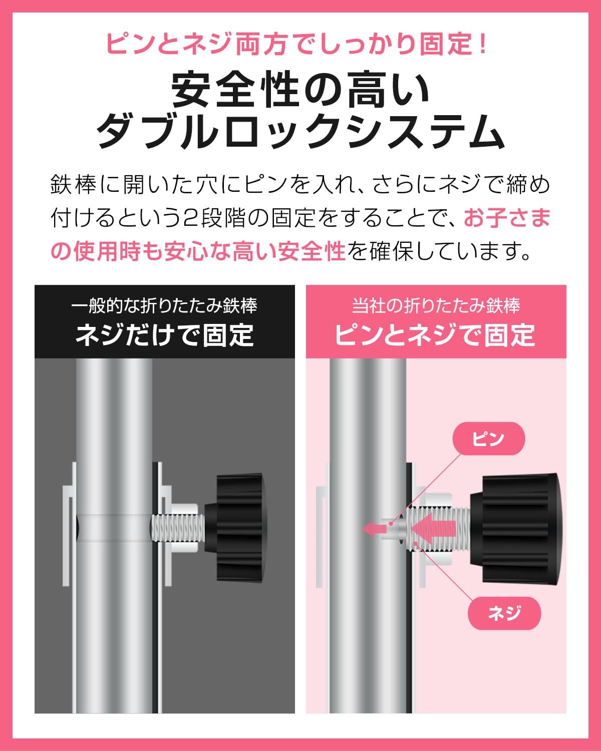 Amazon.co.jp: RiZKiZ 鉄棒 室内 子供 折りたたみ鉄棒 耐荷重100kg SG